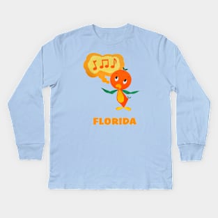 Orange Bird - Florida Kids Long Sleeve T-Shirt